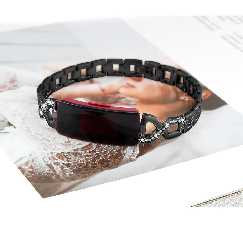 Роскошный Алмазный ремешок из нержавеющей стали для Fitbit inspire/inspire HR металлический браслет ремешок для Fitbit inspire