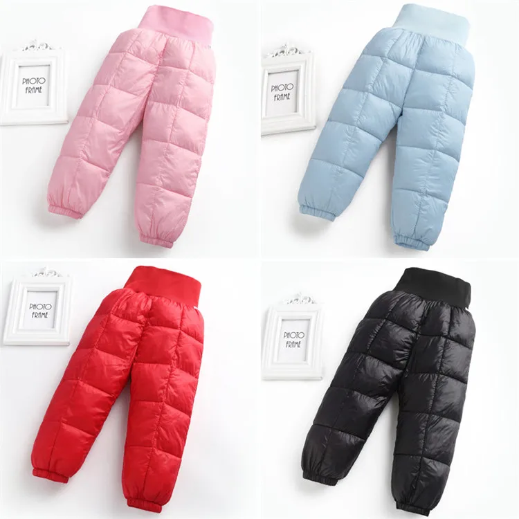 Infant Baby Girl Pants Winter Warm Baby Boy Pants Down Cotton Solid Newborn Pants Fashion Baby Toddler Trousers New