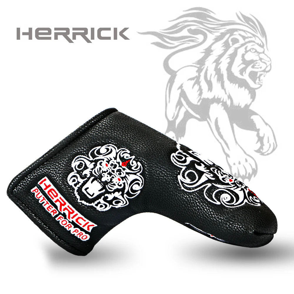 Чехол из искусственной кожи с вышивкой льва черного белого цвета|Головка клюшки|