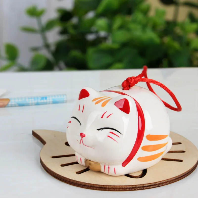 Керамические ветряные колокольчики Lucky cat 2 шт. креативные сувениры Автомобильные