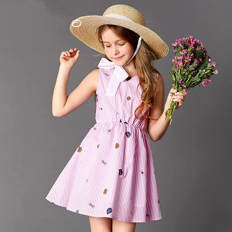 

Girls'dress Children's Dresses Dresses Striped Velvet dress
