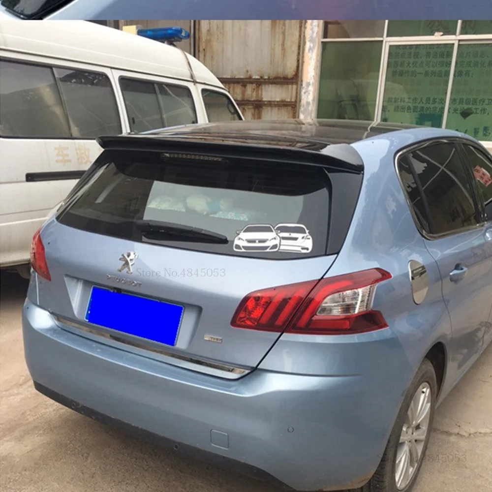 AITWATT для peugeot 308 S черный Задний спойлер Высокое качество ABS Материал хвост крыло белый праймеры или DIY Цвет
