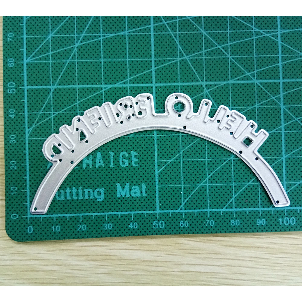 Новый резки металла умирает Hello друг трафарет для DIY Скрапбукинг Альбом Бумажные