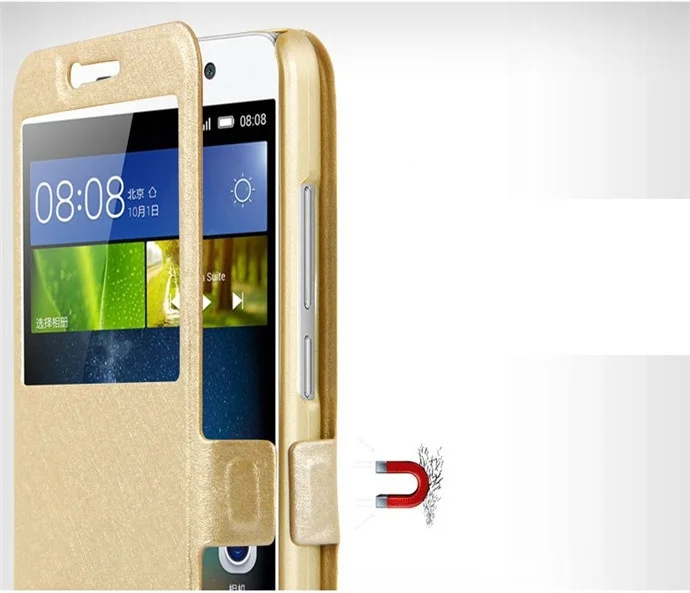 Для Huawei Honor 4C Pro / TIT AL00 HuaweiY6 L01 5 0 &quotчехол с окошком для просмотра откидной крышкой