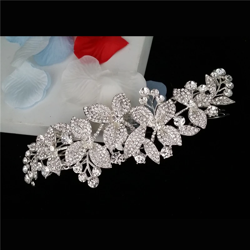 Роскошная тиара в европейском стиле с кристаллами свадебная вуаль для волос