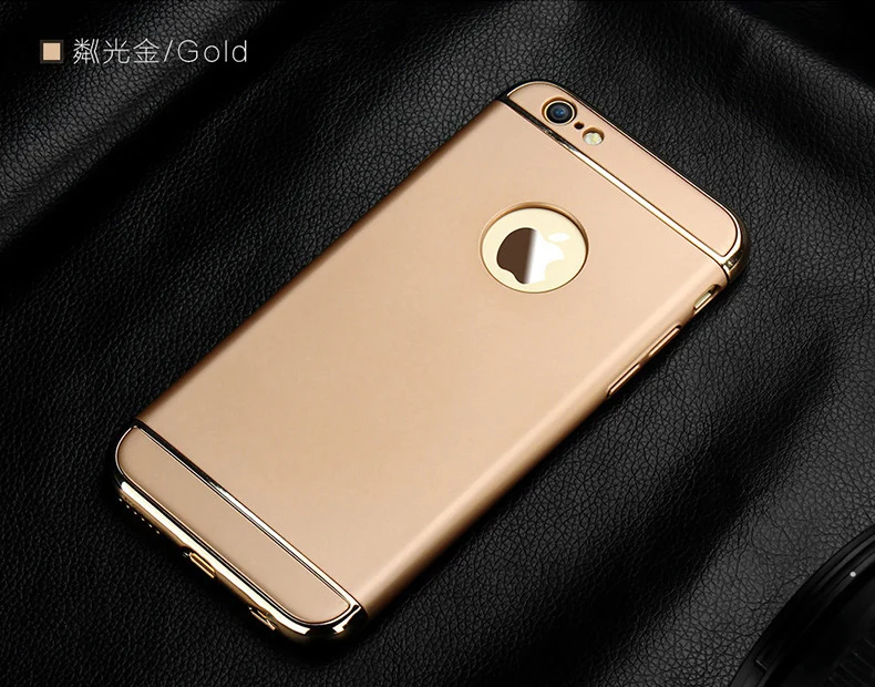 RZP роскошный защитный чехол с покрытием для iPhone X 10 XR Xs Max чехол бампер на iPhone Xs 5 5S SE 6 6s 7 8 Plus чехол - Цвет: Gold