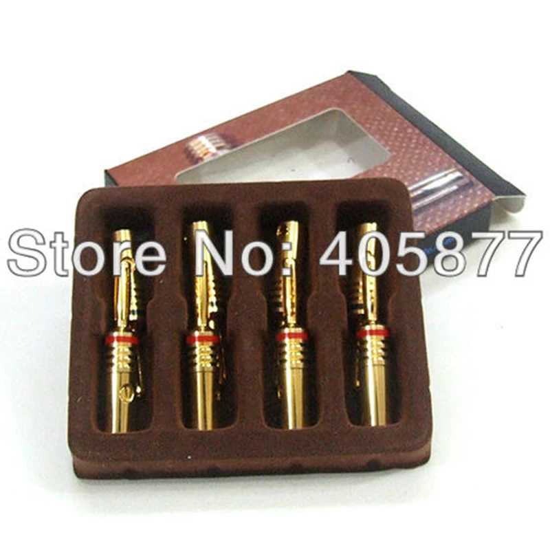 

High End Performance 24K Gold plated banana speaker connectors banana plugs