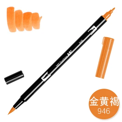 TUNACOCO, 1 шт., AB-T, японская TOMBOW ручка, двойная головка, маркеры, цветная мягкая кисть, ручка, водный маркер, ручка для рисования, принадлежности bb1710080 - Цвет: 946