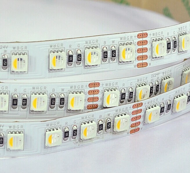 Rgbw Светодиодная лента 5 м DC12V 10 мм PCB SMD fita de led 5050 4 вида цветов в 1 RGB + белый/теплый