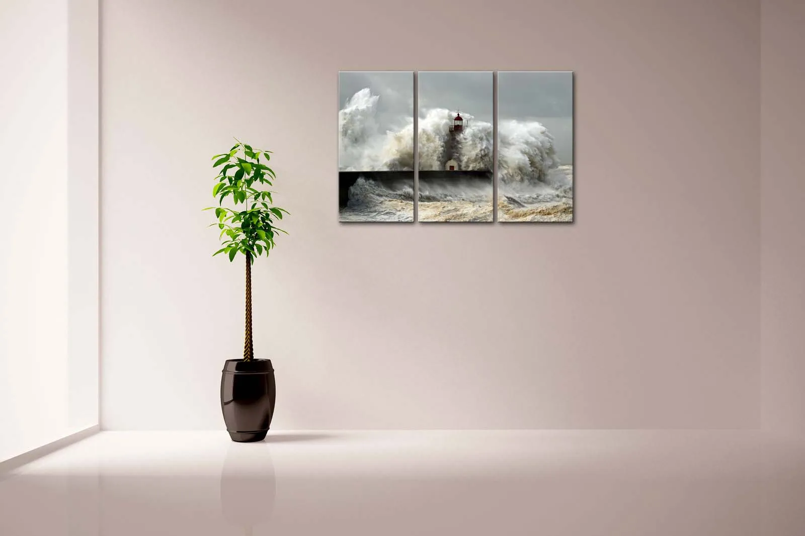 Настенные художественные картины в рамке маяк волны море холст принт морской