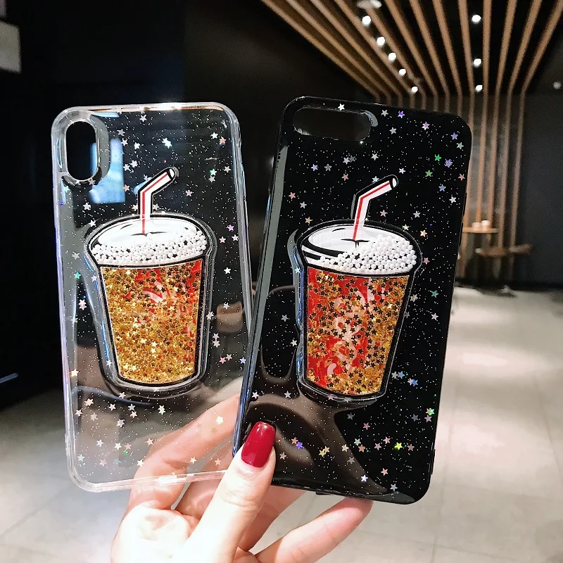 Корейский маленький чехол для iPhone 6 6S 7 8Plus X XS XR XSMAX Высококачественный ТПУ с жидким