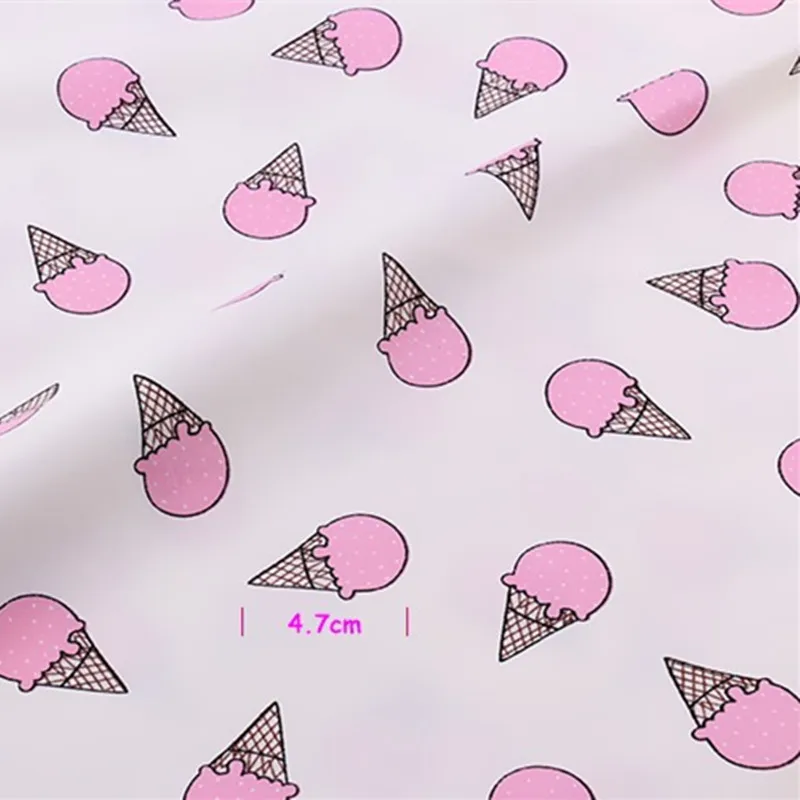 2 шт./комплект Детские хлопковые занавески с принтом мороженого|fabric for kids|knit