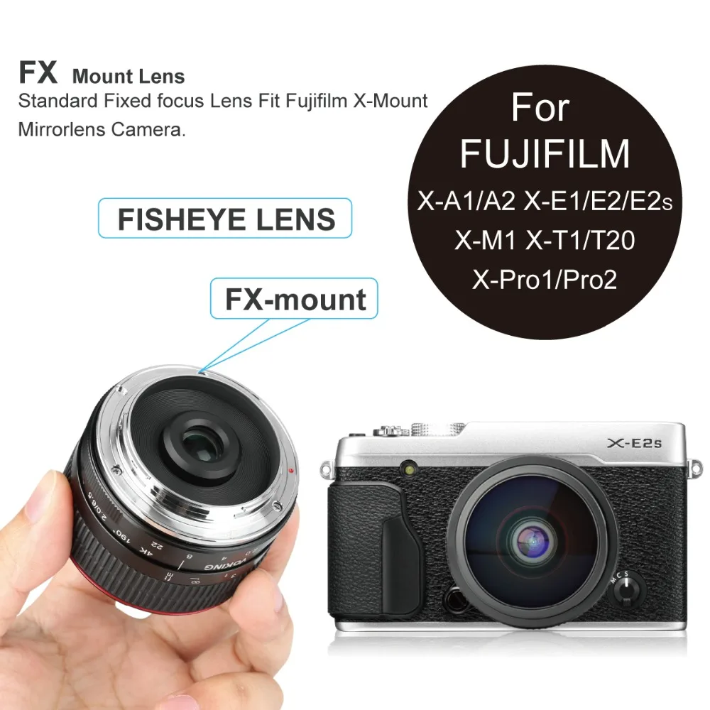 Объектив VOKING VK 6 5 мм f/2 0 Ultra Wide Ручной Рыбий глаз для Nikon Panasonic Olympus Micro Four Thirds