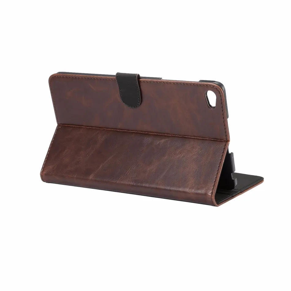 Смарт Защитный кожаный чехол для Huawei MediaPad m2 m2-801w m2-803l Huawei m2 8.0 Tablet Case Роскошные Crazy Horse узор