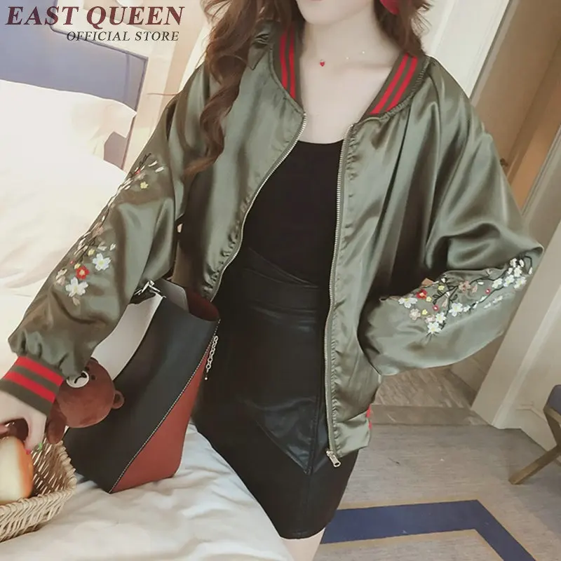 Женская куртка бомбер с вышивкой в японском стиле 2018|bomber jacket women|womens bomber jacketjacket