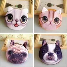 30 шт.лот мини-кошелек с лицом милого кота и собакисумка для хранения в виде животногомультяшный кошелекмаленькая плюшевая сумка для монет
