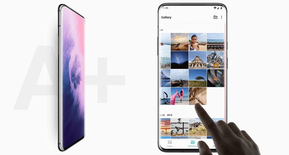 Скидка 1200 руб Промокод: newyear1200 Смартфон OnePlus 7 Pro с глобальной ПЗУ, 6 ГБ, 128 ГБ, камера 48 МП, Snapdragon 855, 6,67 дюймов, жидкий AMOLED дисплей, отпечаток пальца UFS 3,0, NFC
