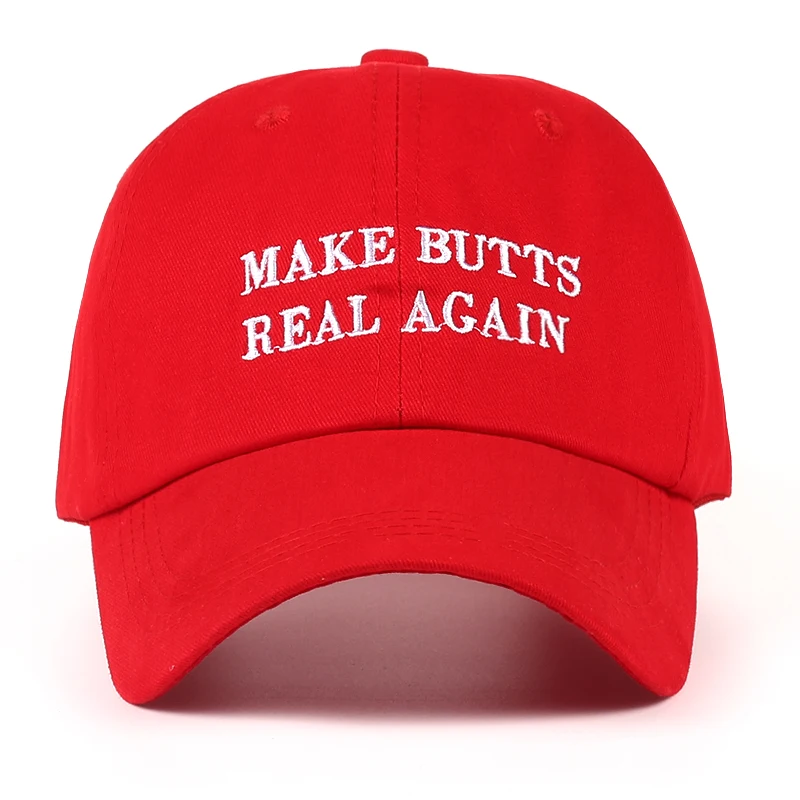VORON MAKE BUTTS реальный снова папа шляпа мужчины женщины хлопок Бейсболка неструктурный-красный