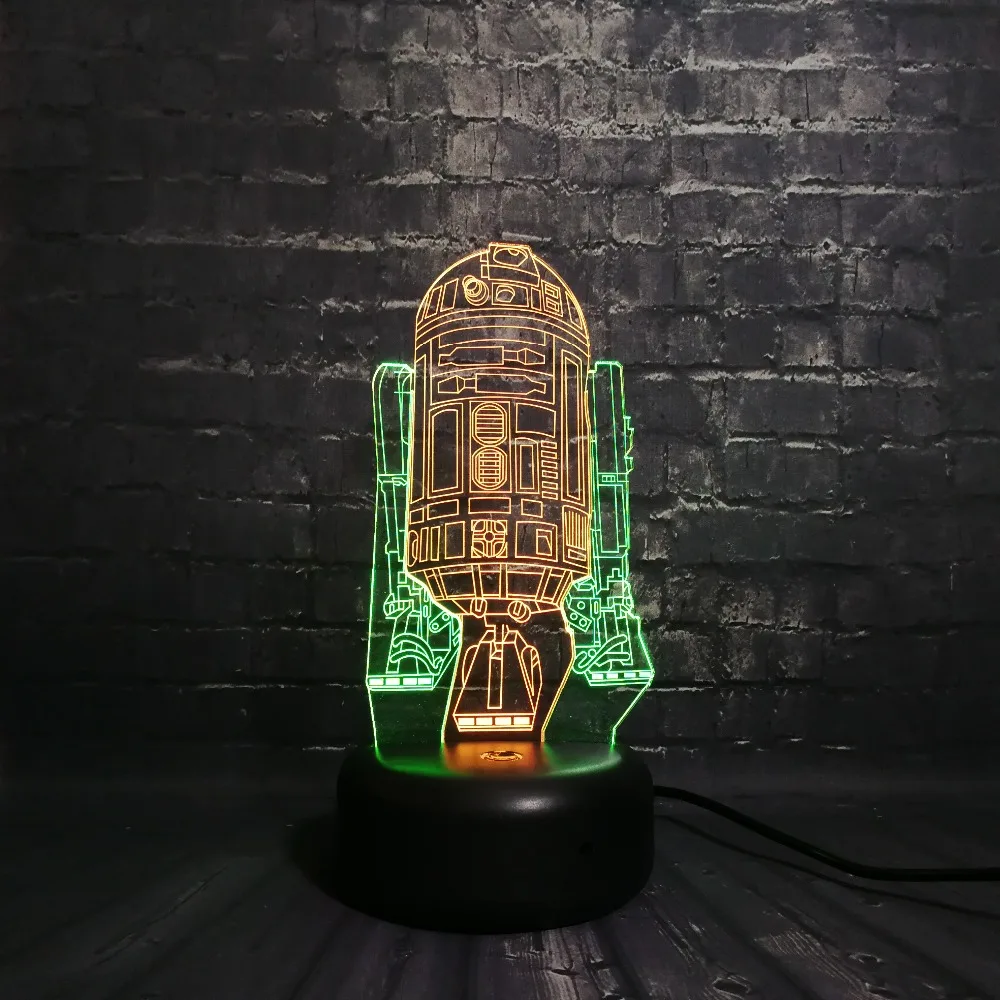 Креативная фигурка Звездных Войн робот-R2-D2 многоцветная лампочка цветная