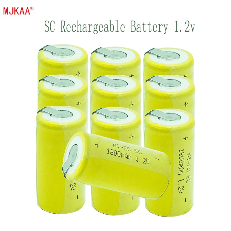 12 шт MJKAA Размер SC 1 2 V 1800mAh Ni-MH аккумуляторная батарея | Электроника