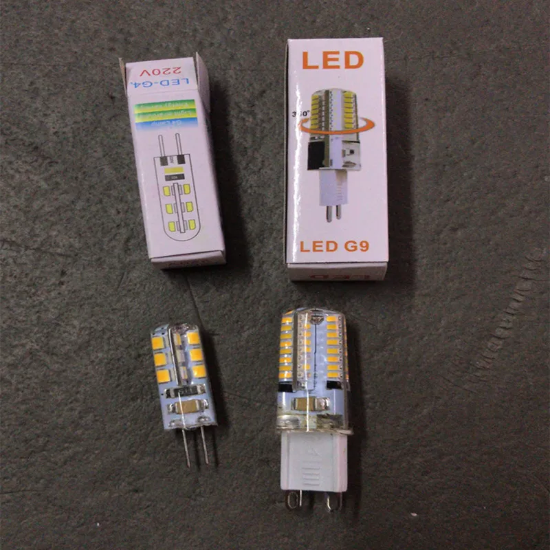 10 шт./лот SMD 2835 LED G4 G9 Светодиодная лампа 360 градусов 110 В 220 265 в|Светодиодные лампы и