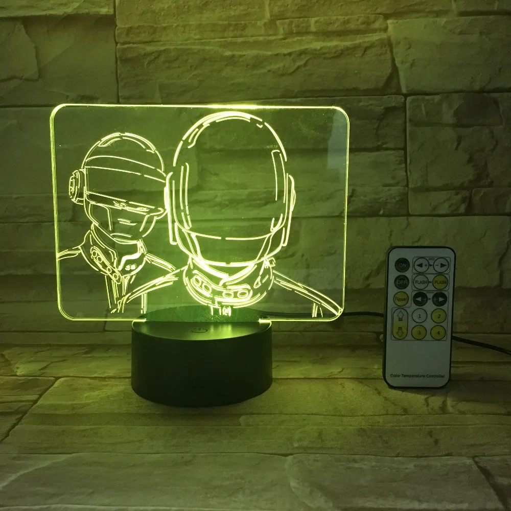 Мультфильм Сделай Сам фигурка Ночник светильник 3D USB сенсорный переключатель