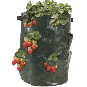 Мешок для выращивания клубники, садовый цветочный горшок, мешок для посадки, настенный садовый инструмент для гостиной, 35*45 см