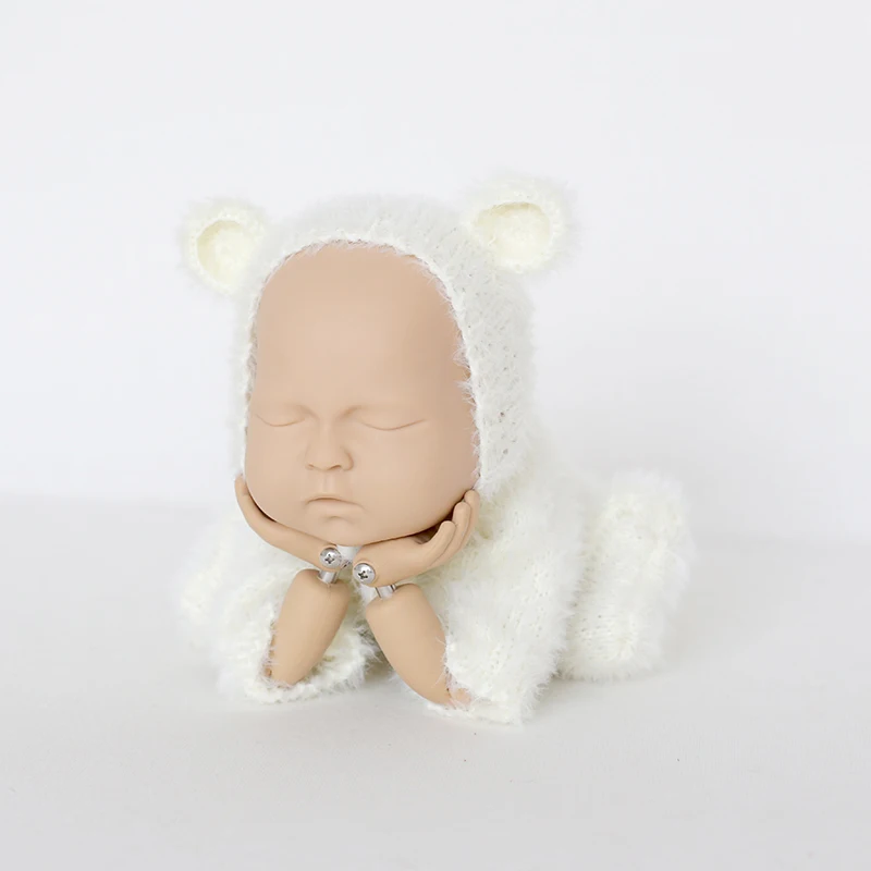 Детский трикотажный комбинезон мишка с шапкой|photography props|mohair hatbaby girls boys |