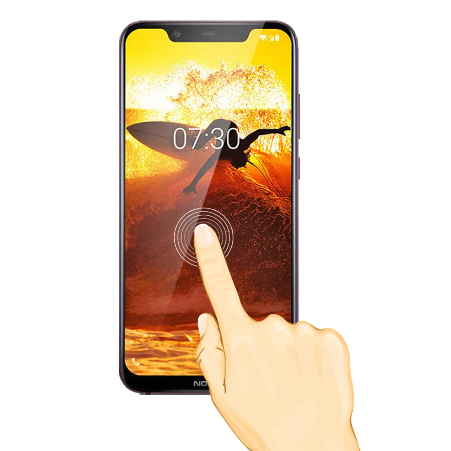 2.5D 9H высококачественное закаленное стекло для NOKIA 8 1 полное покрытие Защитная