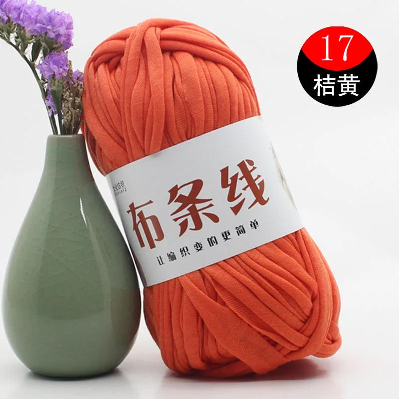 17 100 г/лот, супер мягкая толстая футболка, пряжа для вязания, одеяло, ковер, сумочка, вязаная крючком ткань, пряжа - Цвет: 17