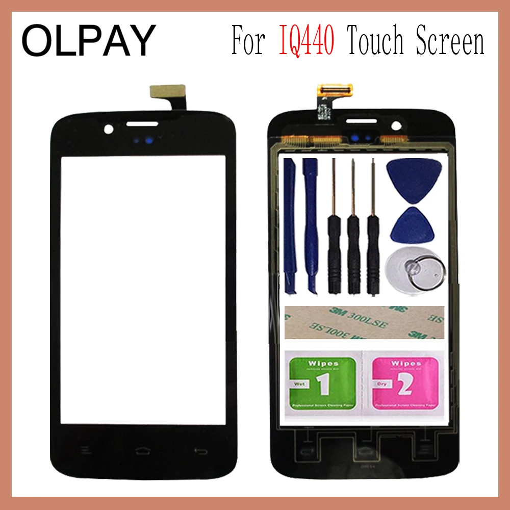 OLPAY 4,0 ''Сенсорное стекло для мобильного телефона для Fly IQ440 IQ 440 сенсорный экран дигитайзер Переднее стекло объектив сенсор инструменты Бесплатный клей и салфетки