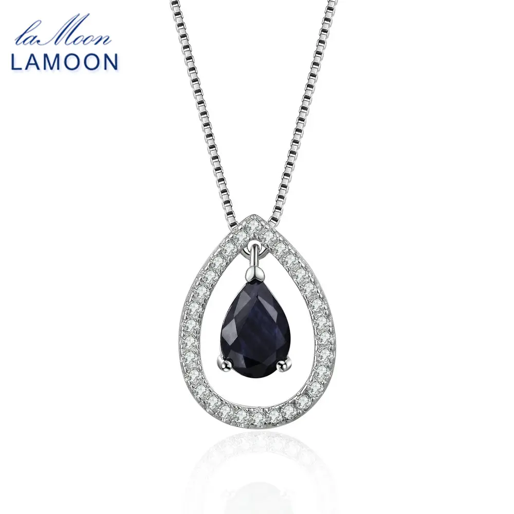 Женское ожерелье из серебра 925 пробы с сапфировым камнем|jewelry necklace|jewelry silver