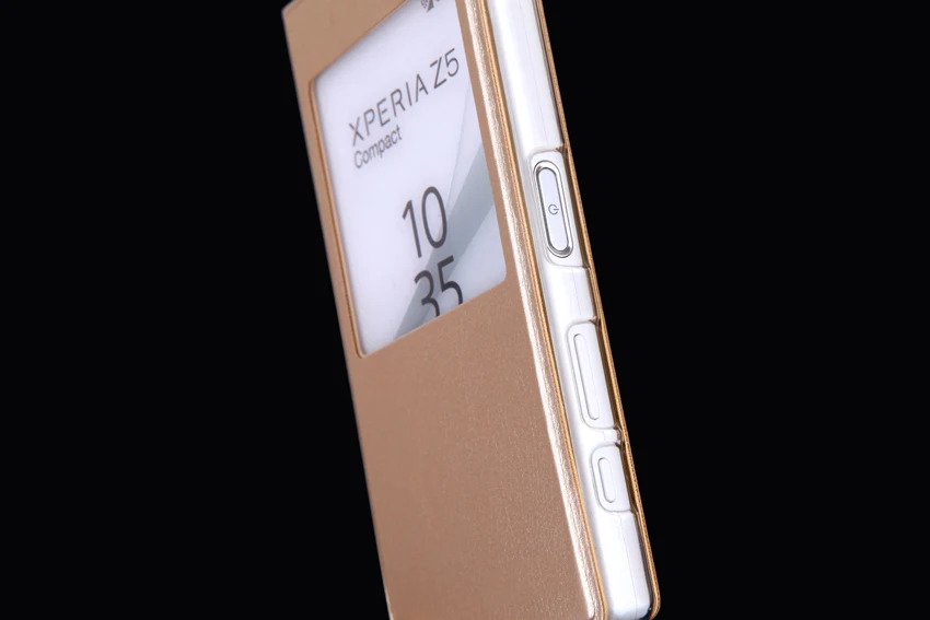 Чехол-раскладушка кожаный чехол для sony Xperia Z5 Compact Z 5 мини XperiaZ5 sony Z5mini Z5Compact Z5mini E5823 E5803 чехол для телефона в виде ракушки
