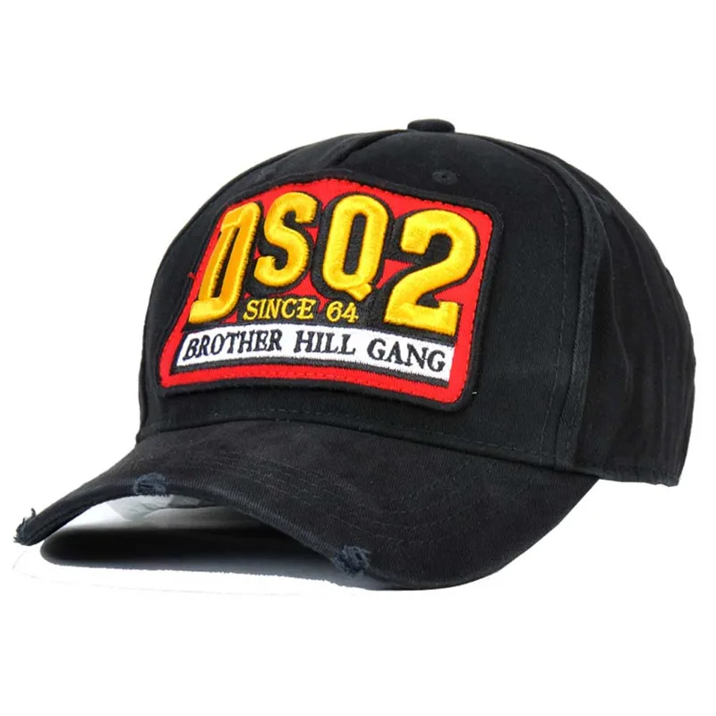 Черный DSQICOND2 бренд DSQ бейсболка для мужчин женщин икона Snapback шляпа вышивка хлопок Письмо кепки папа кепки DSQ2 кости Garros - Цвет: Черный