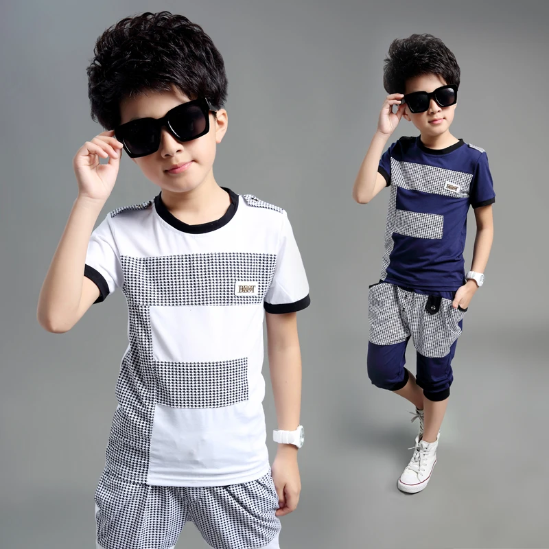 2019 летняя детская одежда комплект одежды с короткими рукавами для мальчиков