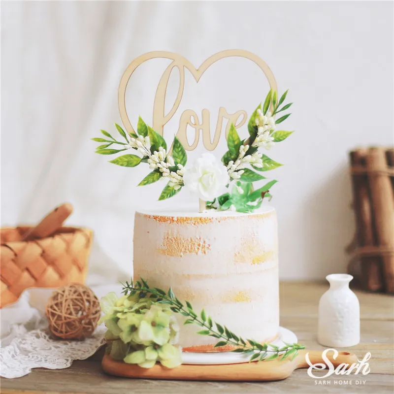 Ins Love Flower Happy топперы для торта на день рождения, белые розы, украшения, свадебные, на День святого Валентина, вечерние, для выпечки, сладкие подарки