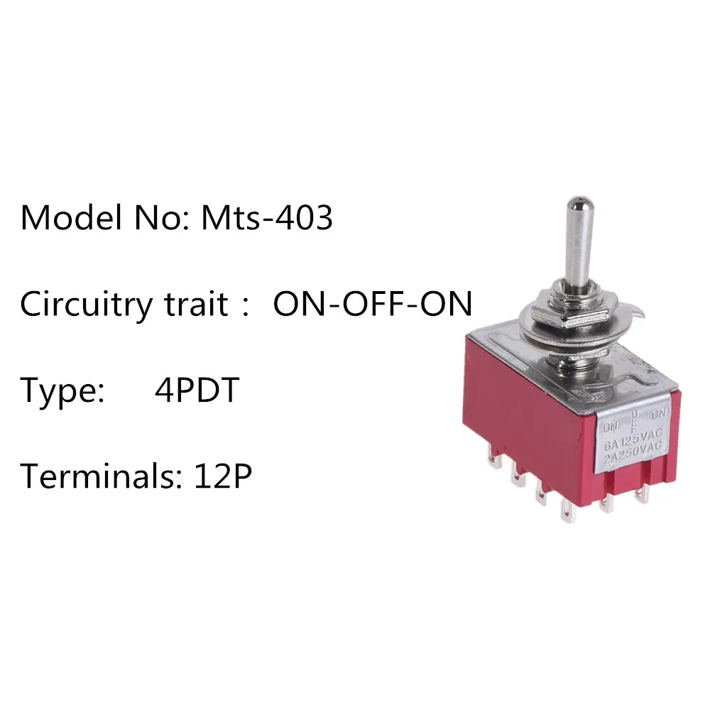 1 шт. миниатюрный тумблер красный Mts-102 MTS-101 MTS-202 MTS-303 MTS-402 250V 2A 125V 5A