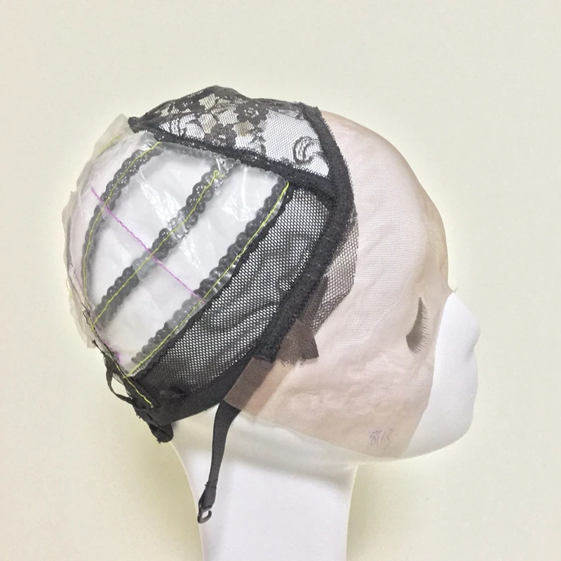 Сетка Спереди Glueless Кружево парик Кепки для изготовления Искусственные парики с регулируемым Бретели для нижнего белья ткачество Кепки S для Для женщин волос и Сетки для волос легко Кепки 6020
