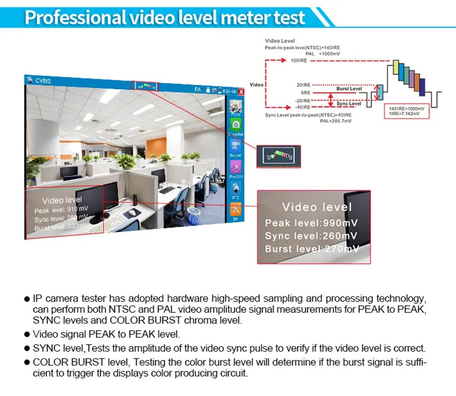 Wanglu 7 дюймов 6 в 1 IP HD CCTV тестер монитор аналоговый AHD TVI CVI SDI камера тестер H.265 4 к 8MP 4MP 5MP ONVIF wifi POE 12 В из