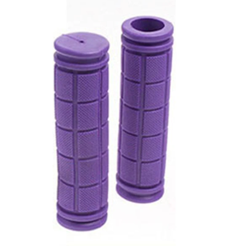 purple Резиновые ручки для руля велосипеда 1 Пара BMX мотобайк горный велосипед ручки противоскользящие велосипеды бар ручки фиксированные шестерни запчасти - Цвет: purple