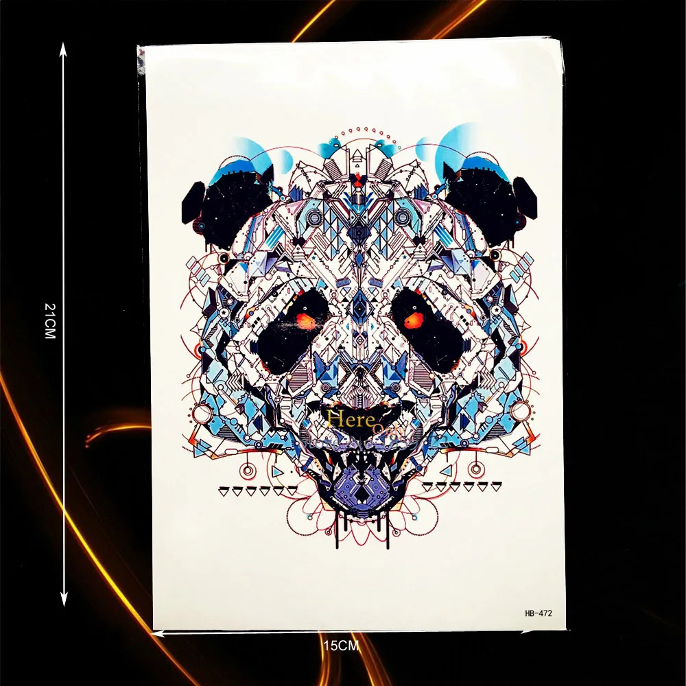 1 шт. классный механический медведь зверь узор водонепроницаемый тату рукав