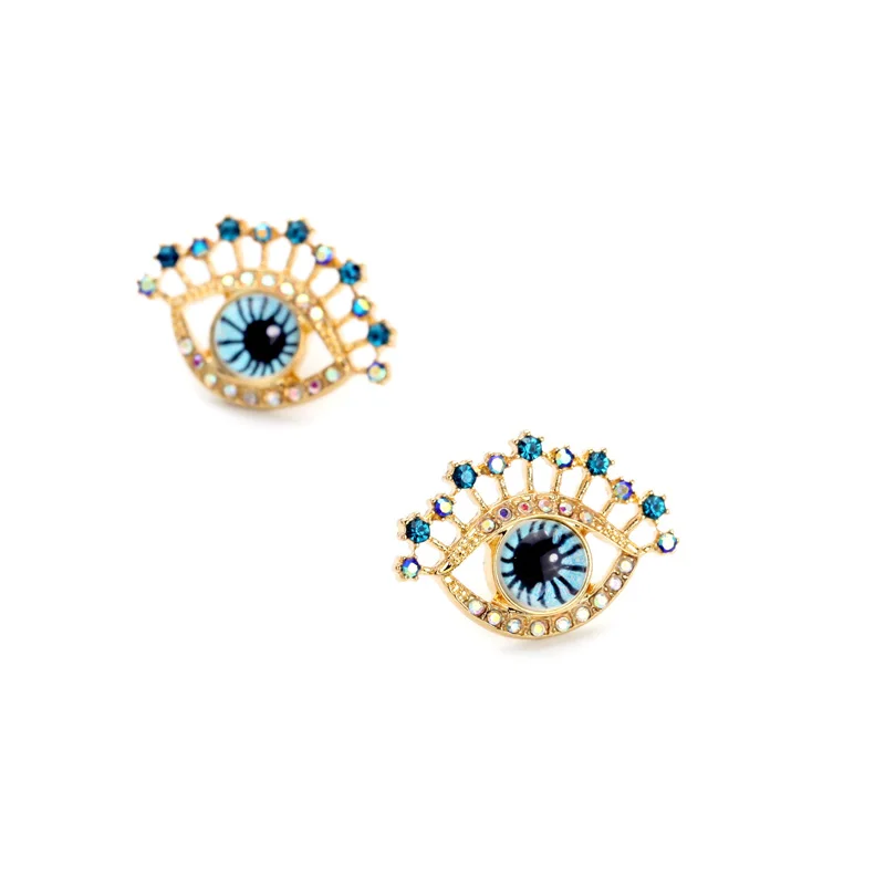 Личность Уникальный Godl цвет голубые глаза женские серьги Заводские оптовая