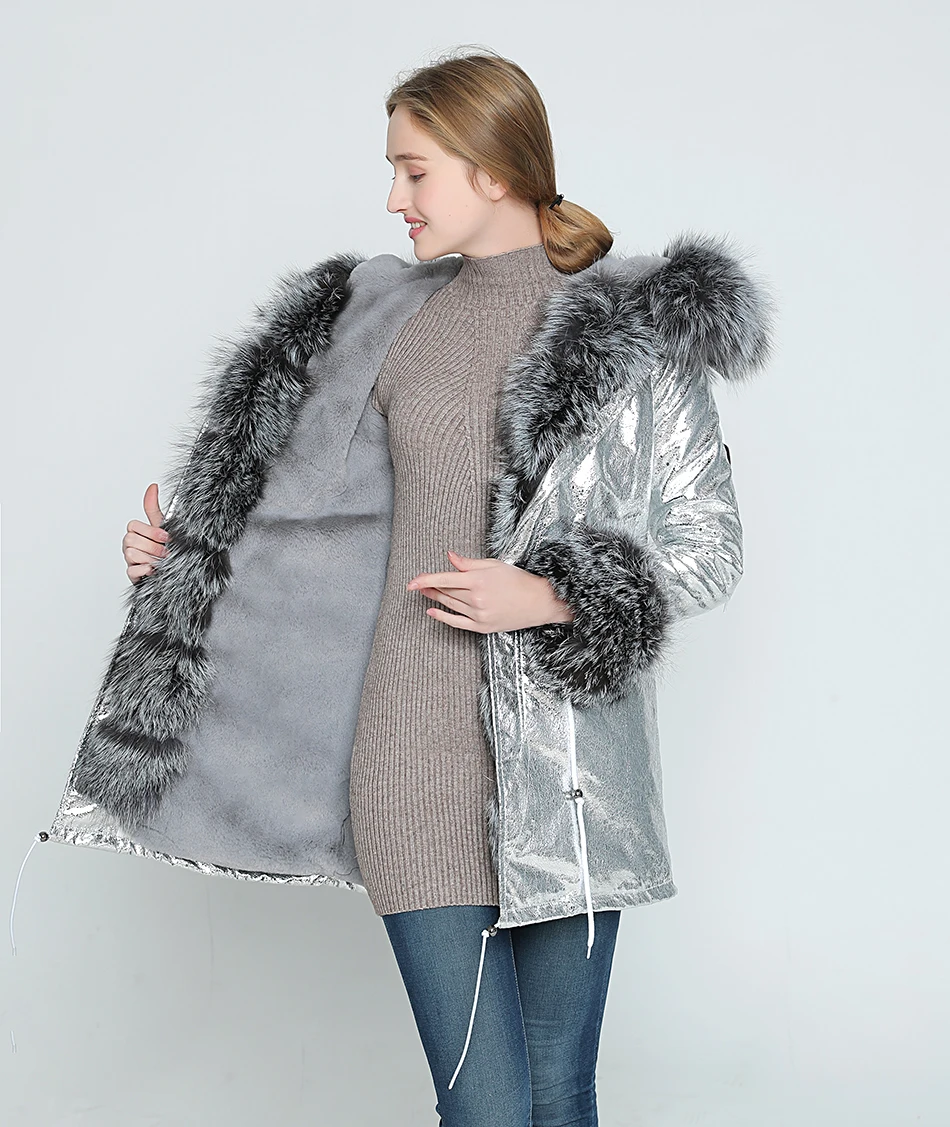 OFTBUY парка, зимняя куртка, женское меховое пальто, Воротник из натурального Лисьего меха, толстые теплые длинные парки, Большая Меховая парка, верхняя одежда, Новинка