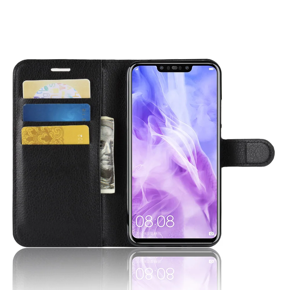 HUDOSSEN для Huawei Nova 3 PAR TL20 чехол роскошный флип искусственная кожа силиконовый