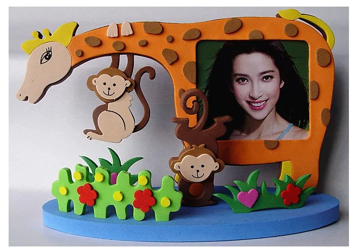 Happyxuan Дети DIY eva фоторамка наборы для ремесла дошкольного ребенка творческие обучающие игрушки для детей сова динозавр рыба