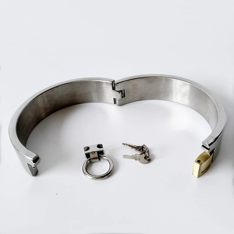 Ошейник БДСМ из нержавеющей стали ошейник для интима серебристый цвет Невидимка