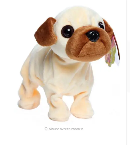 Beige dog 20 детский Робот Электронные Домашние животные лай стенд прогулки электронные игрушки собака подарок для рождественской игрушки контроль звука интерактивный робот собака - Цвет: Beige dog