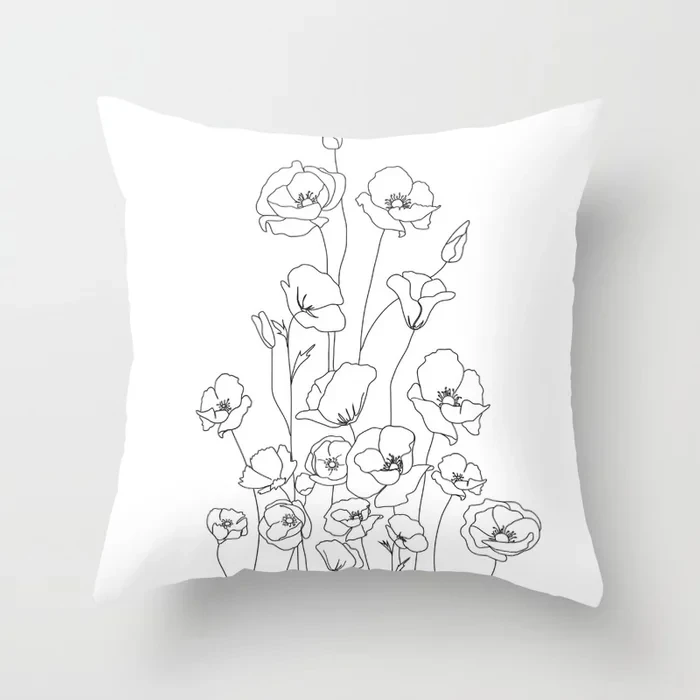Cushion Covers17 Простая художественная линия Хлопок Чехол для подушки из полиэстера Декоративные Чехлы на подушку стула подушки для дома декоративные подушки - Цвет: Cushion Covers17