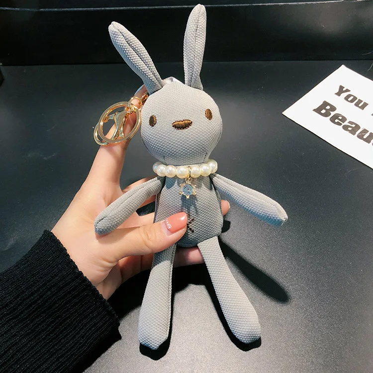 Новинка 2019 плюшевый кролик брелок из натурального меха кролика Рекс Брелки для