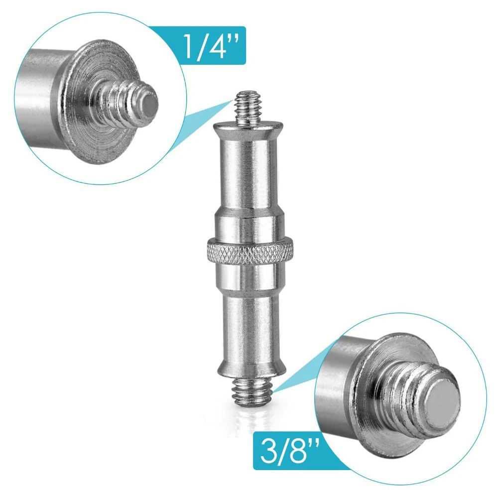 Переходник с винтовой гайкой 1/4 &quot3/8&quot для штатива камеры светодиодный